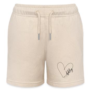 Ashley Name Herzlinie - Kinder Organic Joggingshorts Mini Bolter von Stanley/Stella - Natur - Vorne