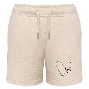 Amy Name Herzlinie - Kinder Organic Joggingshorts Mini Bolter von Stanley/Stella - Natur - Vorne