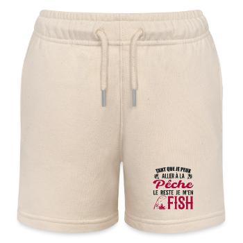 Wenn ich angeln gehen kann, fische ich den Rest - Kinder Organic Joggingshorts Mini Bolter von Stanley/Stella - Natur - Vorne