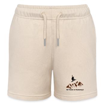Amis de no sur Powderdays - Short de jogging enfant bio Stanley/Stella - écru doux - Devant