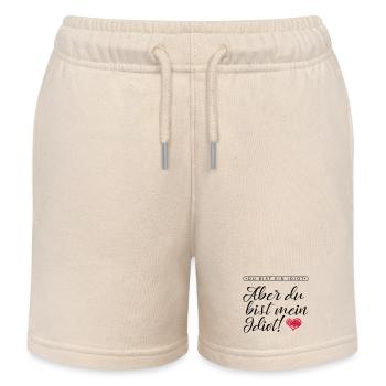 LIEBE / VALENTINSTAG: Mein Idiot - Kinder Organic Joggingshorts Mini Bolter von Stanley/Stella - Natur - Vorne