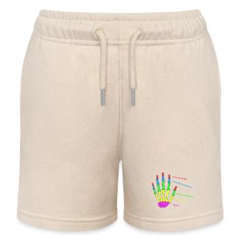 mains os anatomie humain évolution Physio - Short de jogging enfant bio Stanley/Stella - écru doux - Devant