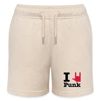 j'aime le punk - J'aime le punk - Short de jogging enfant bio Stanley/Stella - écru doux - Devant