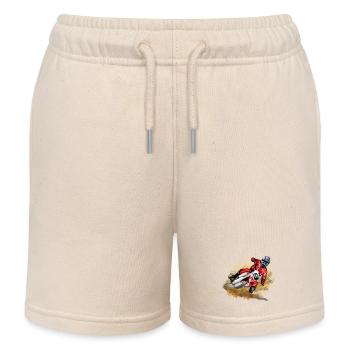 Motocross - Short de jogging enfant bio Stanley/Stella - écru doux - Devant