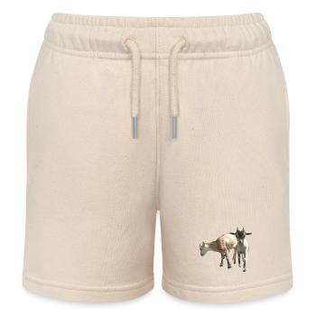 zwei kleine Ziegen - Kinder Organic Joggingshorts Mini Bolter von Stanley/Stella - Natur - Vorne