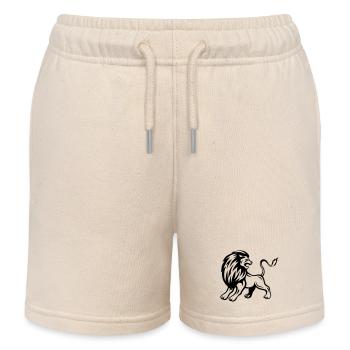 Lion - design - Kids Organic Sweat Shorts by Stanley/Stella - soft Ecru - Front