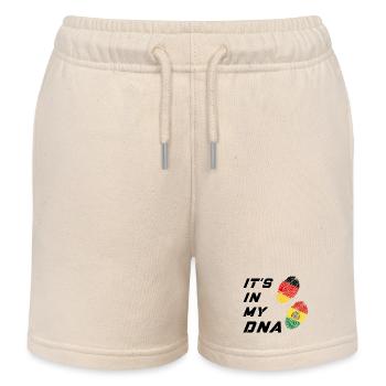 In meiner DNA Deutschland und Bolivien - Kinder Organic Joggingshorts Mini Bolter von Stanley/Stella - Natur - Vorne