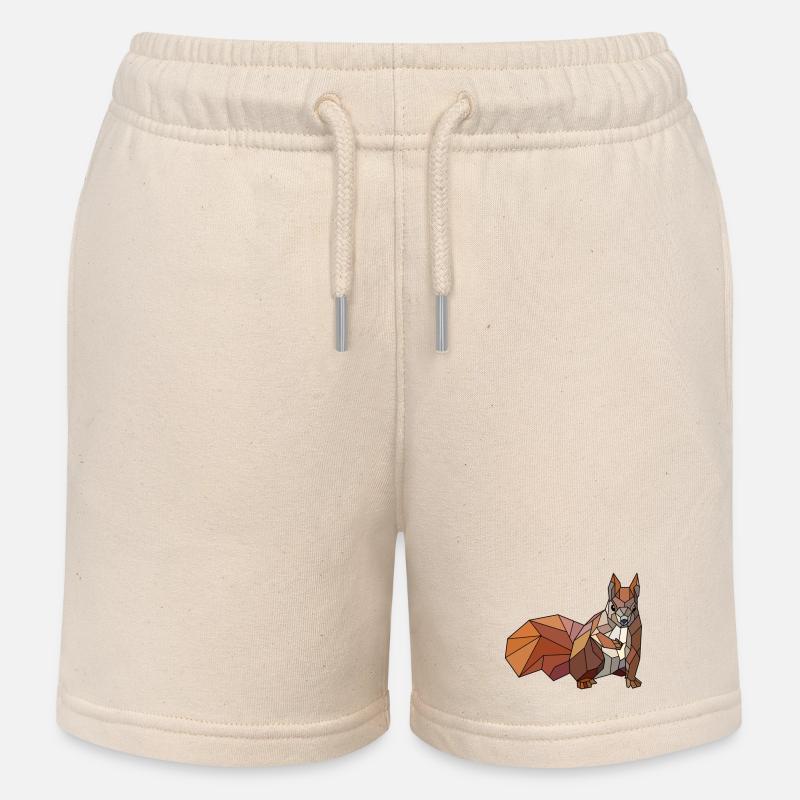 Écureuil blanc - Short de jogging enfant bio Stanley/Stella - écru doux