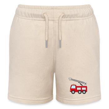 Fire engine Fire engine - Kids Organic Sweat Shorts by Stanley/Stella - soft Ecru - Front