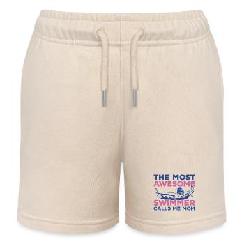 Swimmer Mother - Kids Organic Sweat Shorts by Stanley/Stella - soft Ecru - Front