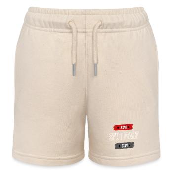 I love Stuttgart City | Schwabenland 0711 - Kinder Organic Joggingshorts Mini Bolter von Stanley/Stella - Natur - Vorne