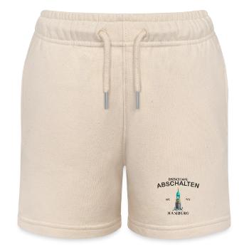 Hamburger Michel, Einfach abschalten, Zeichnung - Kinder Organic Joggingshorts Mini Bolter von Stanley/Stella - Natur - Vorne