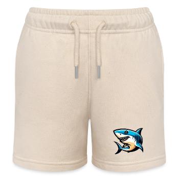 Requin blanc - Short de jogging enfant bio Stanley/Stella - écru doux - Devant