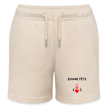 OMA. MUTTERTAG. ALLES GUTE ZUM OMA-TAG. ICH LIEBE DICH - Kinder Organic Joggingshorts Mini Bolter von Stanley/Stella - Natur - Vorne