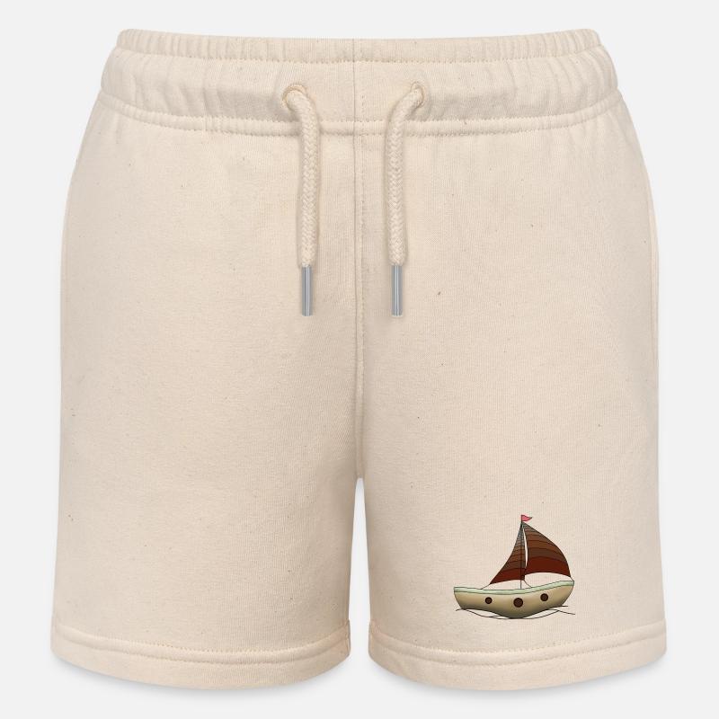 Bateau - Short de jogging enfant bio Stanley/Stella - écru doux