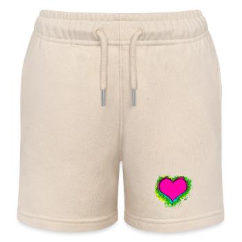 buntes Herz - Kinder Organic Joggingshorts Mini Bolter von Stanley/Stella - Natur - Vorne