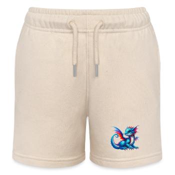 Dragon - Kids Organic Sweat Shorts by Stanley/Stella - soft Ecru - Front
