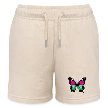 Schmetterling - Kinder Organic Joggingshorts Mini Bolter von Stanley/Stella - Natur - Vorne