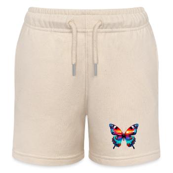 Papillon - Short de jogging enfant bio Stanley/Stella - écru doux - Devant