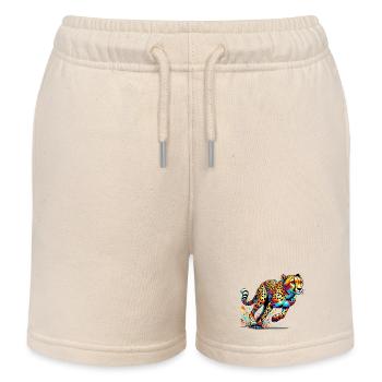 Guépard - Short de jogging enfant bio Stanley/Stella - écru doux - Devant
