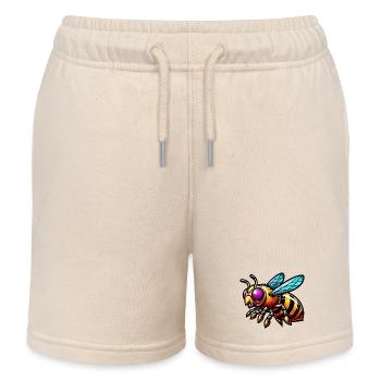 Biene - Kinder Organic Joggingshorts Mini Bolter von Stanley/Stella - Natur - Vorne