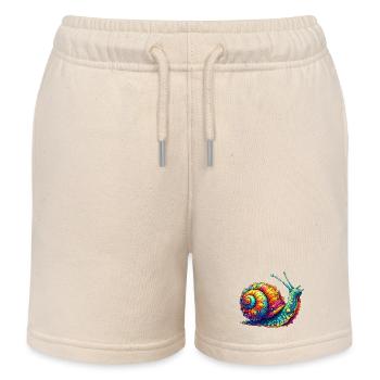 Schnecke - Kinder Organic Joggingshorts Mini Bolter von Stanley/Stella - Natur - Vorne