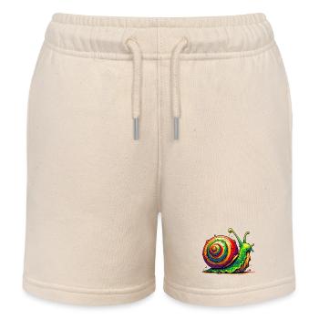 Schnecke - Kinder Organic Joggingshorts Mini Bolter von Stanley/Stella - Natur - Vorne