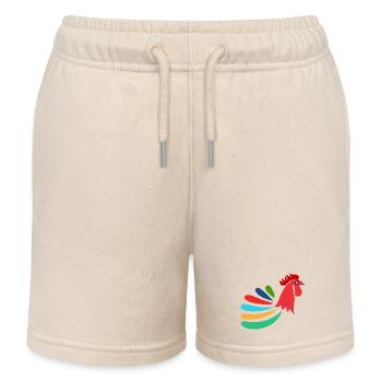 COQ. CHEVAL. POULE. COQ. ANIMAL. OISEAU. LICORNE. - Short de jogging enfant bio Stanley/Stella - écru doux - Devant