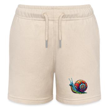 Snail - Kids Organic Sweat Shorts by Stanley/Stella - soft Ecru - Front