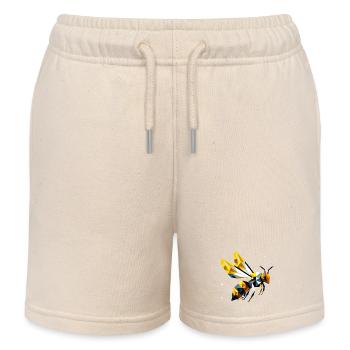 geometrische Biene, in modernem Polygon-Stil - Kinder Organic Joggingshorts Mini Bolter von Stanley/Stella - Natur - Vorne