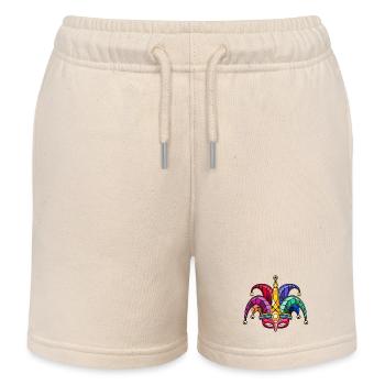 Colorful Fool's Cap Mask – Carnival Carnival - Kids Organic Sweat Shorts by Stanley/Stella - soft Ecru - Front