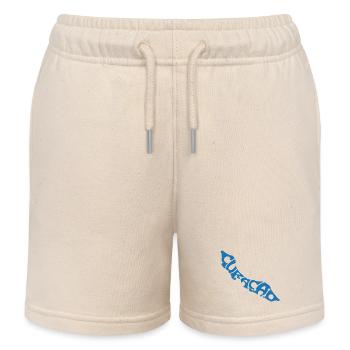 Curacao Karte Künstlerisches Typografie-Design - Kinder Organic Joggingshorts Mini Bolter von Stanley/Stella - Natur - Vorne