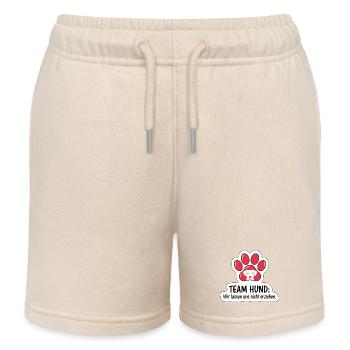 Team Hund: Wir lassen uns nicht erziehen - Kinder Organic Joggingshorts Mini Bolter von Stanley/Stella - Natur - Vorne