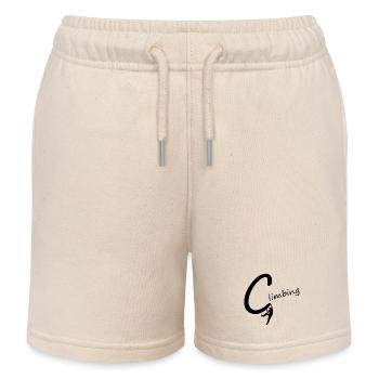 Climbing Abseiling Climbing - Kids Organic Sweat Shorts by Stanley/Stella - soft Ecru - Front