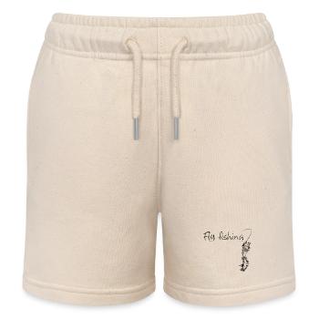 Fly fishing - Kids Organic Sweat Shorts by Stanley/Stella - soft Ecru - Front