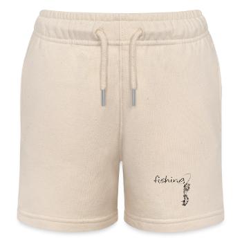 Fly fishing - Kids Organic Sweat Shorts by Stanley/Stella - soft Ecru - Front