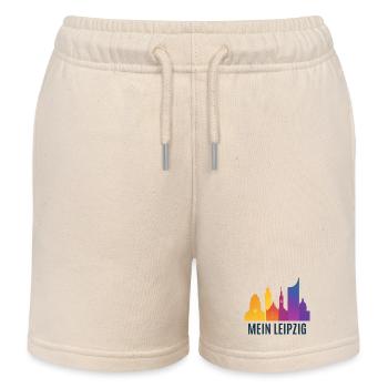 Leipzig Farbverlauf Skyline - Kinder Organic Joggingshorts Mini Bolter von Stanley/Stella - Natur - Vorne