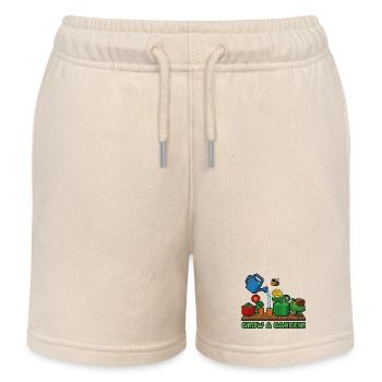 Pixel Garden: Pflanzen und Wachsen - Kinder Organic Joggingshorts Mini Bolter von Stanley/Stella - Natur - Vorne