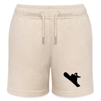 Snowboarding - Kids Organic Sweat Shorts by Stanley/Stella - soft Ecru - Front