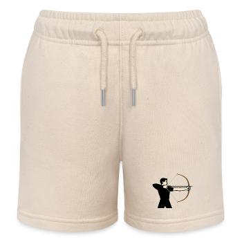 Determined Archer - Kids Organic Sweat Shorts by Stanley/Stella - soft Ecru - Front
