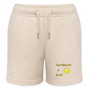 Optimiste à bord - Short de jogging enfant bio Stanley/Stella - écru doux - Devant
