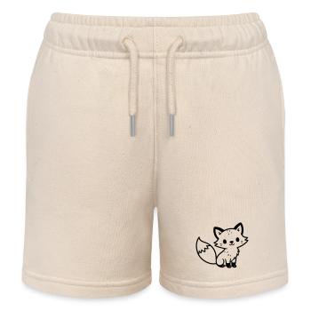 Fuchs Niedlich - Kinder Organic Joggingshorts Mini Bolter von Stanley/Stella - Natur - Vorne