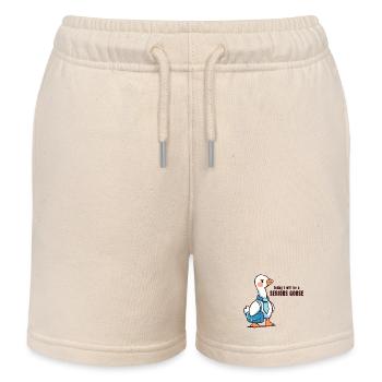 Today I Will be a Serious Goose - Kids Organic Sweat Shorts by Stanley/Stella - soft Ecru - Front