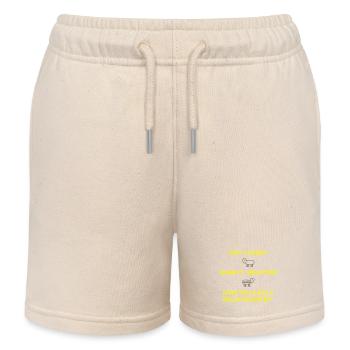 Relationsheep – Lustiges Wortspiel mit Schafen - Kinder Organic Joggingshorts Mini Bolter von Stanley/Stella - Natur - Vorne
