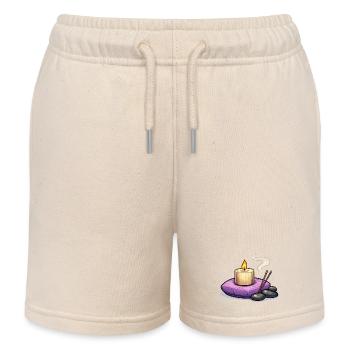Zen-Kerze auf Purpurkissen - Kinder Organic Joggingshorts Mini Bolter von Stanley/Stella - Natur - Vorne