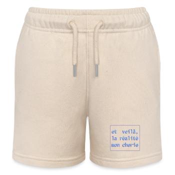 Et voilà, la réalité mon cherie - Kinder Organic Joggingshorts Mini Bolter von Stanley/Stella - Natur - Vorne
