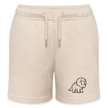Bébé Tricératops - Short de jogging enfant bio Stanley/Stella - écru doux - Devant