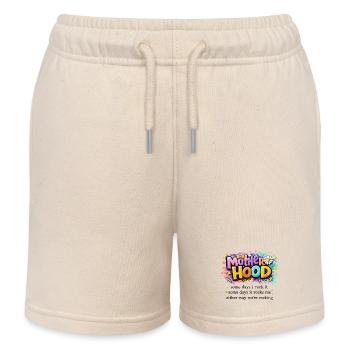 Groovy Retro Mutterschaft – Das Leben von Mom Rock - Kinder Organic Joggingshorts Mini Bolter von Stanley/Stella - Natur - Vorne