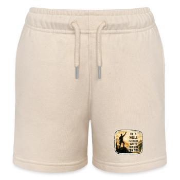 Dein Wille ist deine Waffe - Kinder Organic Joggingshorts Mini Bolter von Stanley/Stella - Natur - Vorne