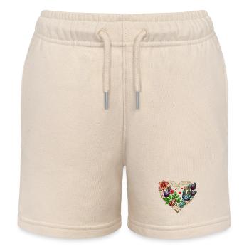 Geheimnis des Mystischen Herzens – Goldene und botanische Kunst - Kinder Organic Joggingshorts Mini Bolter von Stanley/Stella - Natur - Vorne